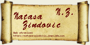 Nataša Zindović vizit kartica